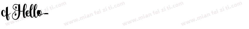 cf Hello字体转换